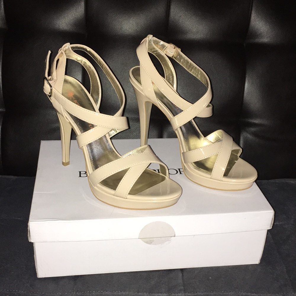 Boston Proper Women’s strappy stiletto sandals.